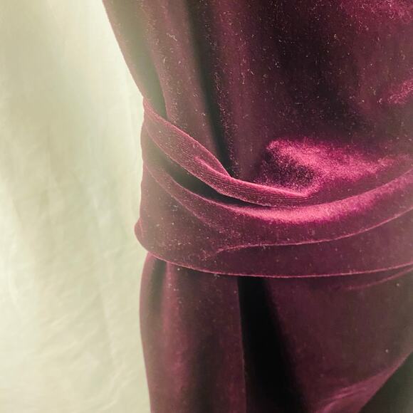 Jessica Howard Purple Velvet Cowl‎ Neck Dress Size 10 - Picture 5 of 8